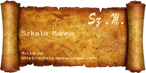 Szkala Manna névjegykártya